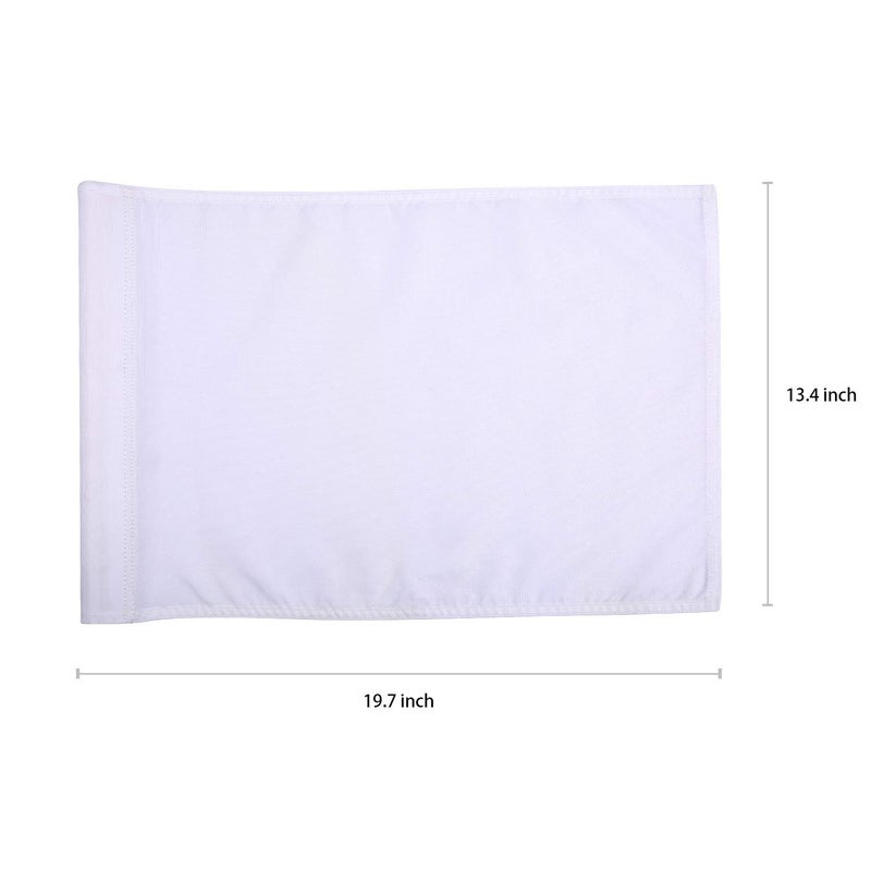 KONDAY Golf Flag, Solid and Nylon Training Putting Green Flag, Indoor Outdoor Backyard Garden Portable Target Flags, 19.7inch*13.4inch (White) - Image 2